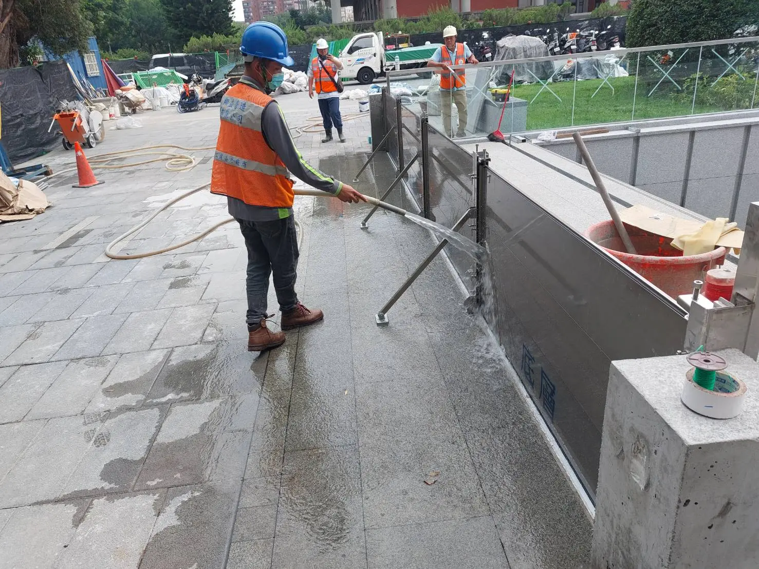 國父紀念館防水閘門完工試水測試