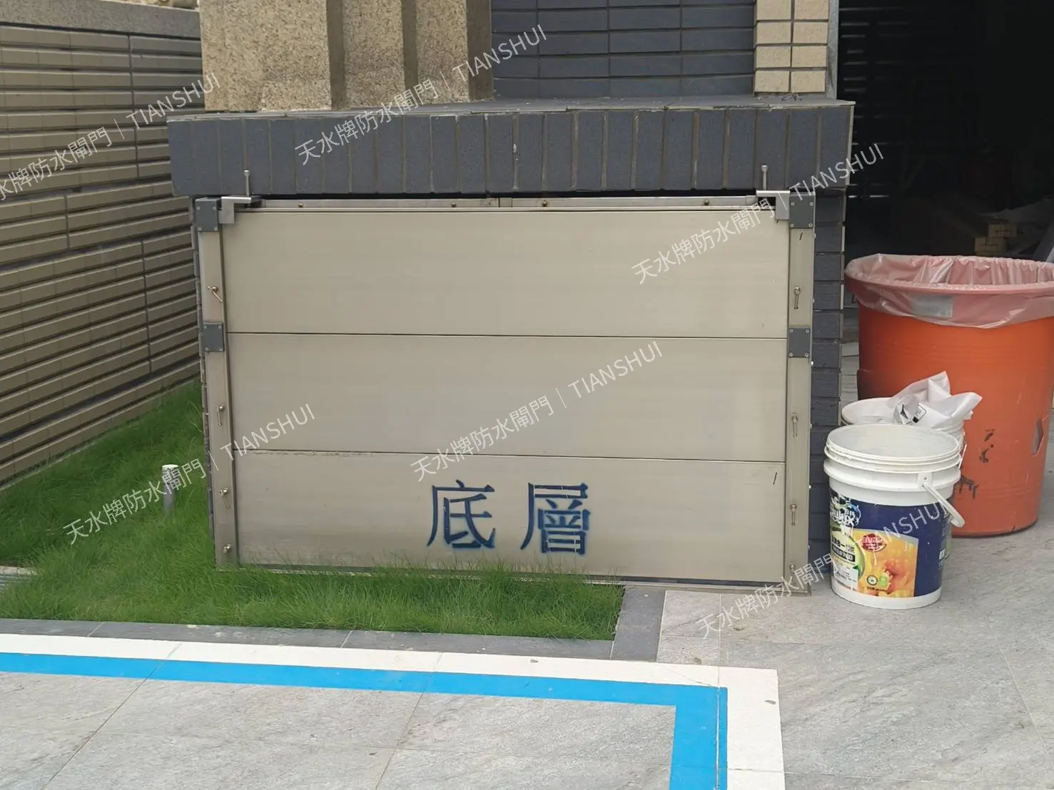 鋁合金組合落地式進排風口防水閘門工程案例