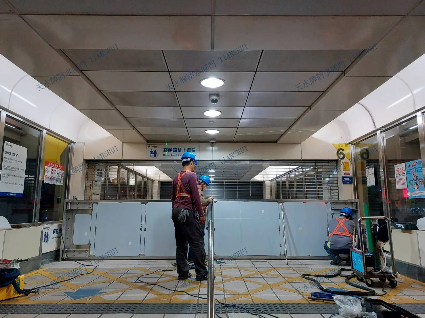 台北捷運西門站防水閘門整體安裝完成